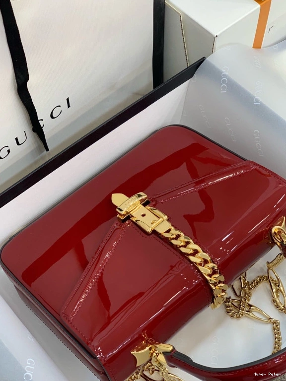 Hyperpeter LEATHER Sylvie 1969 BAG TOP PATENT GUCCI MINI HANDLE 0727
